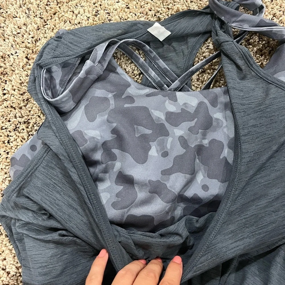 Ideology Camo Bra Tank Top - Picture 5 of 5
